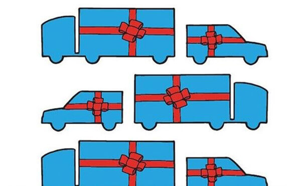 BigChange announcement gift wrapped vans
