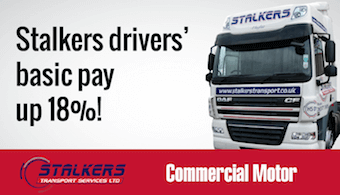 stalkers drivers' basic pay up 18%